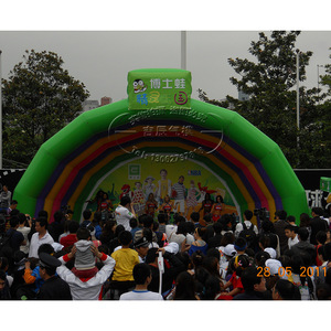 Arco Inflable Changhong Rojo con Impresión Digital, Resistente al Agua, Bomba de Aire Eléctrica, Publicidad Exterior - Product Image 5