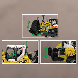 Khuôn Vua 19019 pr756 Xe ủi đất Bộ dụng cụ khí nén BƠM BÊ TÔNG xe tải gạch ứng dụng kỹ thuật RC Xe khối xây dựng cho trẻ em - Product Image 5