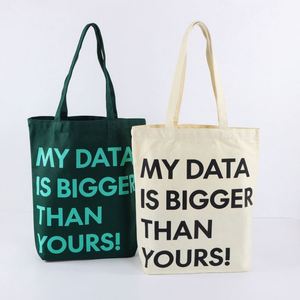 Sac fourre-tout de shopping de luxe en toile de haute qualité, écologique, grande capacité, avec logo personnalisé imprimé, poignée en corde, fermeture éclair réutilisable - Product Image 3