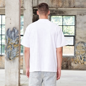 Custom Logo 100% Cotton Printed <b>Tshirt</b> High Quality O-neck Short Sleeve Loose Solid Color T Shirt for Men Oversized Fit - Product Image 3