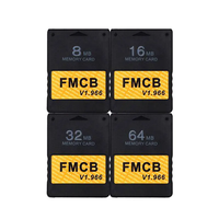 Tarjeta de Memoria Retro para Videojuegos FMCB Free MCboot V1.966 para PS2 8MB/16MB/32MB/64MB