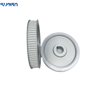 Kueisn HTD5M Tipo AF Poleas de correa dentada Aleación de aluminio y acero inoxidable con diseño de ancho amplio - Product Image 4