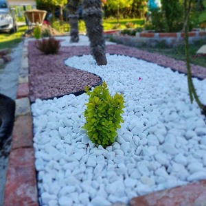 Décoration de jardin en galets de pierre de neige blanche - Product Image 3