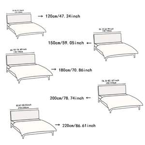 Housse <span class=keywords><strong>de</strong></span> tête <span class=keywords><strong>de</strong></span> <span class=keywords><strong>lit</strong></span> amovible sur mesure Protecteur anti-poussière extensible Housse <span class=keywords><strong>de</strong></span> tête <span class=keywords><strong>de</strong></span> <span class=keywords><strong>lit</strong></span> rembourrée en <span class=keywords><strong>tissu</strong></span> velours <span class=keywords><strong>Lit</strong></span> - Product Image 5