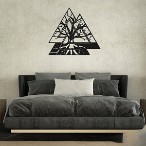 <span class=keywords><strong>Arbre</strong></span> <span class=keywords><strong>de</strong></span> <span class=keywords><strong>vie</strong></span> viking en fer WJD20 Silhouette Décoration <span class=keywords><strong>murale</strong></span> en métal pour salon - Product Image 2