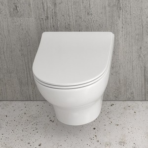 Kamalu EOS-10 wc con rivestimento a muro moderno Design europeo serbatoio nascosto a doppio filo ciotola allungata inclusa per uso domestico - Product Image 2