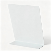Support de table en acrylique en forme de L personnalisé, imprimé UV, porte-menu de bureau autoportant 14,5x21cm, résistant aux intempéries IP65 pour restaurant