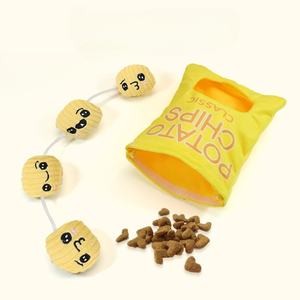 Juguete de peluche de perro chirriante personalizado, juguete interactivo para perros, parodia de patatas fritas, comida caprichosa, chips de peluche para mascotas, juguetes para masticar perros - Product Image 2