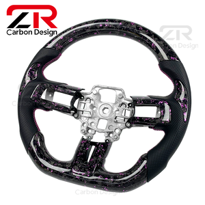 Volant sport personnalisé en fibre de carbone forgée pour l'intérieur de voiture, pour Ford <span class=keywords><strong>Mustang</strong></span> S550 2015-2023 5.0L <span class=keywords><strong>GT</strong></span> <span class=keywords><strong>V8</strong></span> 350 500 Shelby - Product Image 5