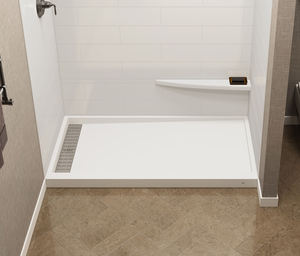 <span class=keywords><strong>Receveur</strong></span> de douche autoportant Domo en marbre cultivé à surface solide, compatible carrelage, tailles personnalisées, durable, installation facile - Product Image 1