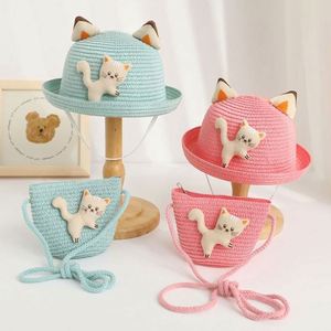 En gros, Ensemble de sacs décontractés pour enfants (garçons et filles) avec chapeau de soleil en papier style seau, pour l'été, les voyages et le ski - Product Image 2