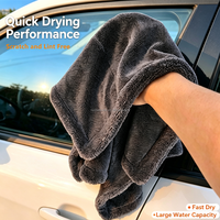 Serviette de séchage de voiture en microfibre 1200 GSM OEM/ODM, sans ourlet, grande taille, plus douce, pour lavage automobile