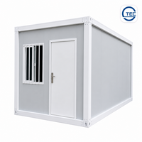 Bureau de chantier modulaire préfabriqué en conteneur, à deux étages, avec mur-rideau en verre et structure en acier, démontable