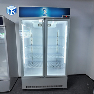 Congélateur <span class=keywords><strong>vertical</strong></span> commercial sans givre avec porte vitrée, norme UE/US, 450L, avec certification ETL - Product Image 1