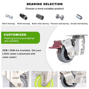 Estilo popular Serie T Fuerte soporte de carga 3 "4" 5 "Rueda de montacargas Ruedas giratorias amortiguadoras de servicio mediano - Product Image 6