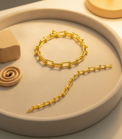 Bracelet tendance multifonctionnel en laiton plaqué or 24 carats, chaîne serpent haute sensibilité, cadeau créatif Z H
