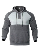 Sudadera con capucha y botones para hombre, estilo casual, ligera, de alta calidad, en oferta.