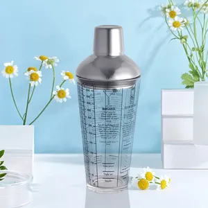 Chunda personalizzato nuovo prodotto cocktail Shaker in vetro acciaio inox Cocktail Shaker con marchio