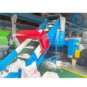 PE PP Plastic Film Bags Recycling Machine with Compactor