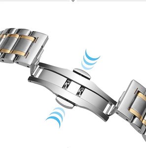 Correa de Reloj de Metal con Extremos Curvos Upro, Correa de Acero Inoxidable de 12 mm, 13 mm, 14 mm, 20 mm, 22 mm, 24 mm, Correa de Repuesto para Reloj para Hombre - Product Image 5