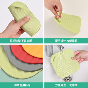Silicone Floor Drain Cover Square Odor Proof Insect Proof Anti <b>Clog</b> For Bathroom Toilet Easy Installation - Product Image 5