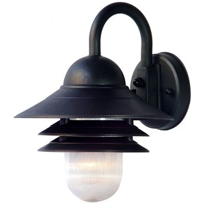 Luce da parete esterna HMS nero opaco paralume a tre livelli in metallo corpo in ferro 220V LED fonte per la decorazione dell'home Office Industrial E26 - Product Image 1