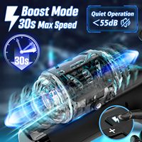 Masturbateur automatique mains libres pour homme, type Pocket Pussy, avec fonction de succion, distance de poussée de 10 cm et support pour téléphone portable