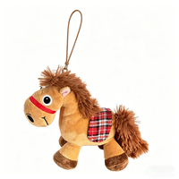 Porte-clés en peluche personnalisé en coton PP, motif ours en peluche mignon de dessin animé, anti-stress