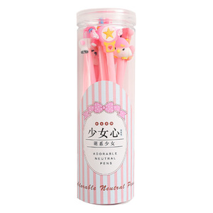 Ensemble <span class=keywords><strong>de</strong></span> stylos gel pour étudiants, design d'animaux <span class=keywords><strong>de</strong></span> dessin animé coréens mignons, fournitures scolaires, encre noire 0,5 mm, 10 pièces/lot - Product Image 5