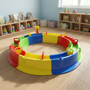 TOYBOLA <b>Kids</b> 3+ Unisex Sand Circle Beach Toy Set Plastic Sandbox Activity Play <b>Ring</b> for Outdoor Fun - Product Image 3