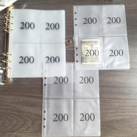 Sobres de PVC Impermeables con Impresión Personalizada, Fundas para Carpeta de Presupuesto con 4 Bolsillos, Sin Pedido Mínimo, Páginas Reutilizables para Planificador de Ahorro de Dinero