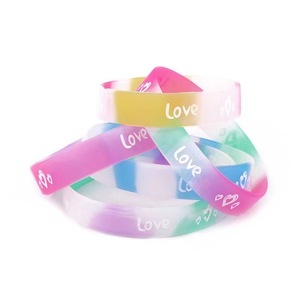 Fabricant de haute qualité mélange de couleurs caoutchouc <span class=keywords><strong>Crossfit</strong></span> Bracelet personnalisé mélange de couleurs Bracelet en silicone fête de Pâques - Product Image 2
