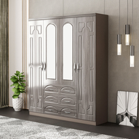 Offre Spéciale Armoire en Bois à 4 Portes, Meuble de Chambre pour Enfants, Penderie de 1,6 Mètre, Rangement Moderne pour Vêtements