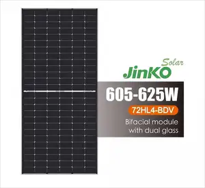 Jinko Tiger Neo Kaca ganda panel surya, 560W 570W 580W 144 sel berkualitas energi terbarukan dijamin