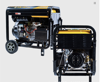 Générateur diesel portable 12KW 15kVA à châssis ouvert, démarrage par lanceur, refroidissement par air, 220V/380V 50/60Hz, monophasé, pour maison, ferme, chantier