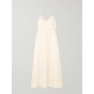 Robe à <span class=keywords><strong>bretelles</strong></span> en coton et lin sur mesure pour femmes, taille empire, décoration à volants, robe à <span class=keywords><strong>bretelles</strong></span> de <span class=keywords><strong>travail</strong></span> américaine/européenne - Product Image 4