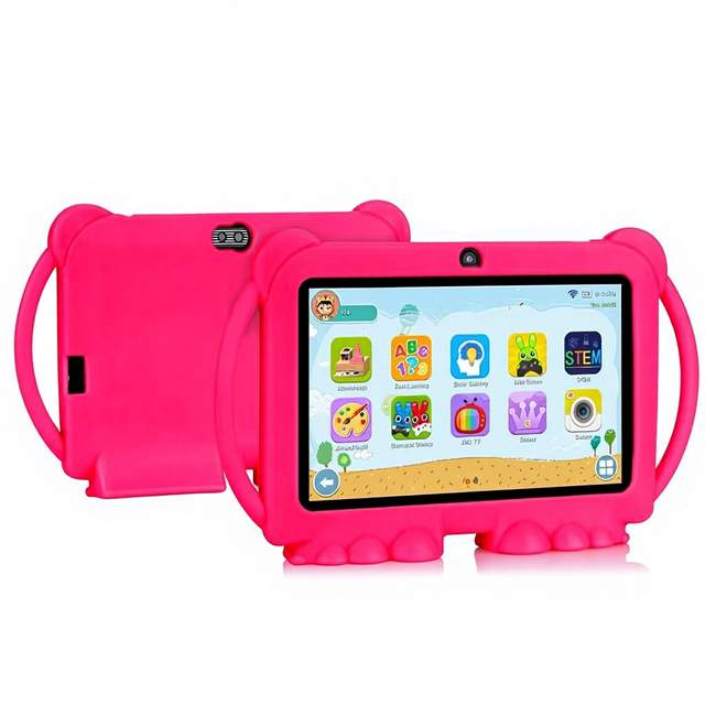 7inch Kids Tablet 4GB with Protective Case Parents Control App Capacitive Screen Educational Wi-Fi New Quad Core