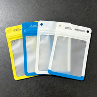 Sac à fermeture éclair en plastique transparent mat givré, flexible et résistant, pour produits ménagers et accessoires électroniques