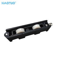Poulie à rouleaux à double roue en plastique moderne de haute qualité HAOTUO HT1030, épaisseur 3 mm, pour porte coulissante, porte de garage, hôtel