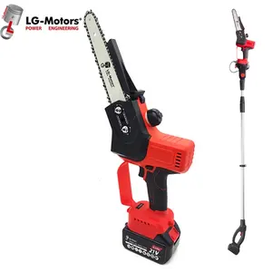 Electric Battery Chainsaw Battery Power Saw Cordless Telescopic Tree Long Reach Pole Chainsaw Pruner Shear