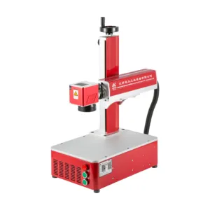 Mini macchina da tavolino portatile economica della marcatura del metallo del laser della fibra 20w 30w per l'etichetta dell'animale domestico