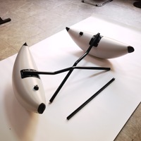 Système de stabilisation universel pour kayak gonflable en PVC - Flotteurs durables pour canoë, pontons pour la stabilité en surf, plongée et pêche