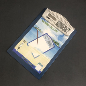 Ts-2078 Clipboard Calculator Blue Digital Printing Dual Power Supply A4 Writing Board Storage Folder - Product Image 2