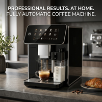 Máquina de Café Espresso Totalmente Automática con Pantalla Grande Dispositivo Comercial de Acero Inoxidable con Ajuste de Tres Niveles