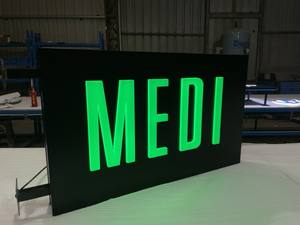 Panneau d'affichage à lame avant pour magasin personnalisé Panneau lumineux rond lumineux en acrylique avec lettres en relief - Product Image 5