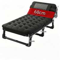 Lit pliant minimaliste européen personnalisable avec cadre en métal et matelas en rotin, idéal pour le sommeil, adapté pour les bureaux et les hôtels