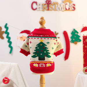 Outono Inverno New Xmas Sweater Festivo Pet Roupas Bonito Filhote De Cachorro Gatinho Casual Moda Verde Árvore de Natal Camisola para Cães - Product Image 6
