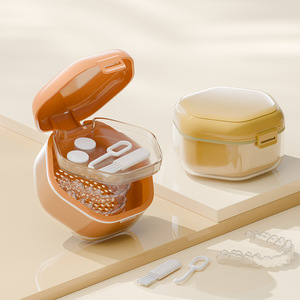 Boîte de rangement pour appareil dentaire portable et écologique JUXINDA, avec clip mousqueton, attachable, pour aligneurs, support dentaire à <span class=keywords><strong>clipser</strong></span> pour sac à dos - Product Image 2