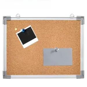 北极星软木板30 * 40厘米演示，配有银铝壁挂式通知销钉板，适用于家庭办公室和学校原始设备制造商