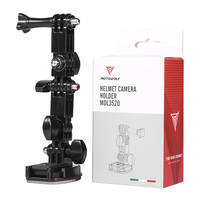 Support de casque MOTOWOLF pour enregistreur de conduite, support de caméra de casque rotatif portable, support de casque